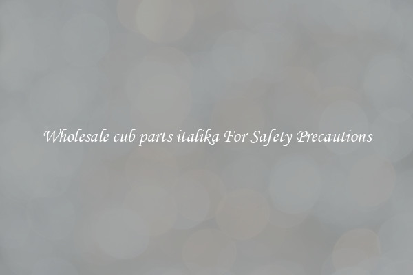 Wholesale cub parts italika For Safety Precautions