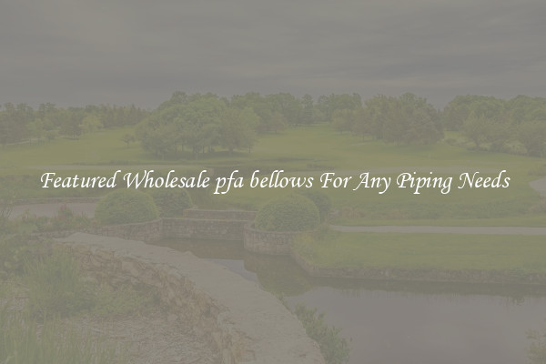 Featured Wholesale pfa bellows For Any Piping Needs