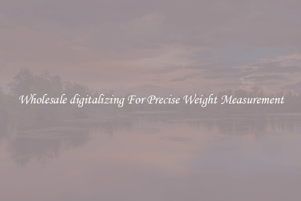 Wholesale digitalizing For Precise Weight Measurement