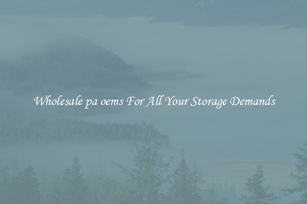 Wholesale pa oems For All Your Storage Demands