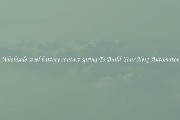 Wholesale steel battery contact spring To Build Your Next Automaton