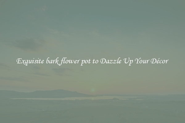Exquisite bark flower pot to Dazzle Up Your Décor 