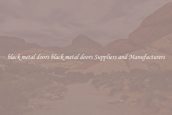 black metal doors black metal doors Suppliers and Manufacturers