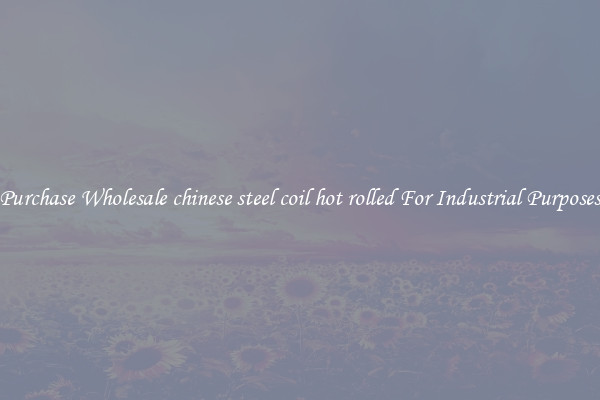 Purchase Wholesale chinese steel coil hot rolled For Industrial Purposes