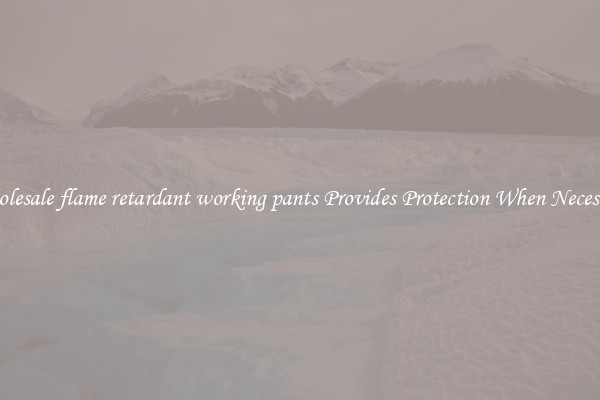 Wholesale flame retardant working pants Provides Protection When Necessary