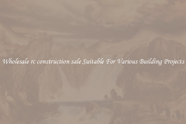 Wholesale rc construction sale Suitable For Various Building Projects