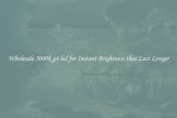 Wholesale 5000k g4 led for Instant Brightness that Last Longer